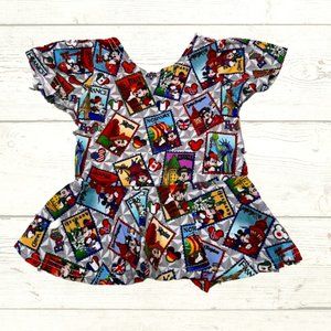 Boutique Disney Epcot Country Flag Dress Skirted Leo